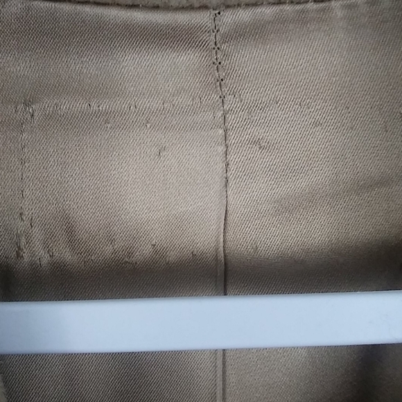 Warren of Stafford Vintage Tan Wool One Notched Double Breasted Classic Pea Coat - Picture 8 of 10